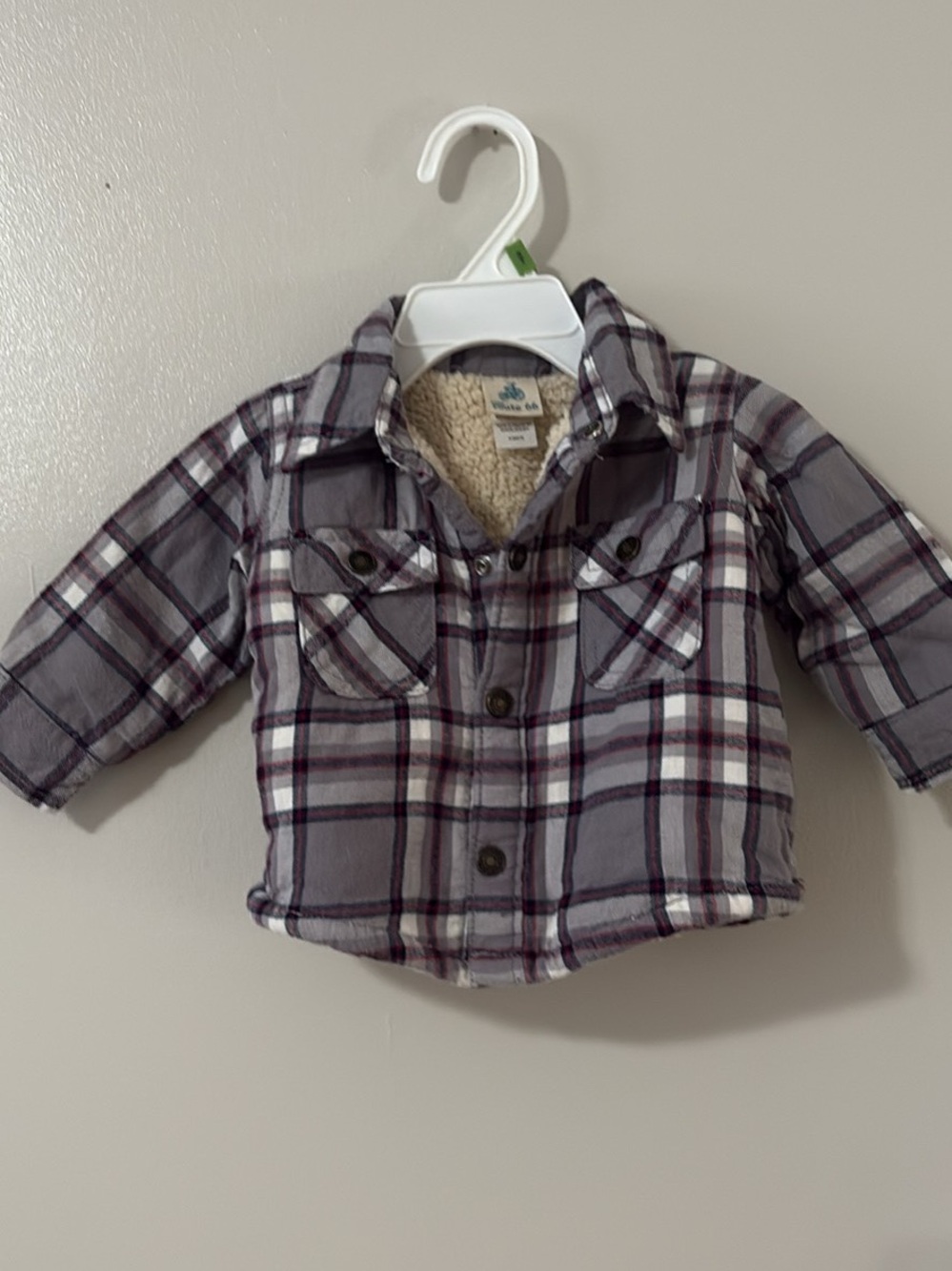 Route 66 Purple Plaid Sherpa-Lined Kids Jacket